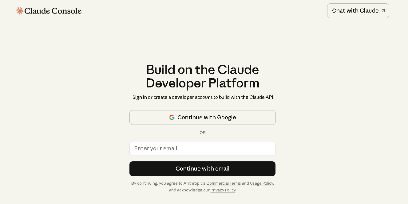 Anthropic Console Signup