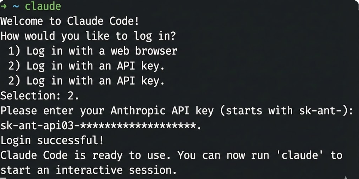 Claude Code API Key Login