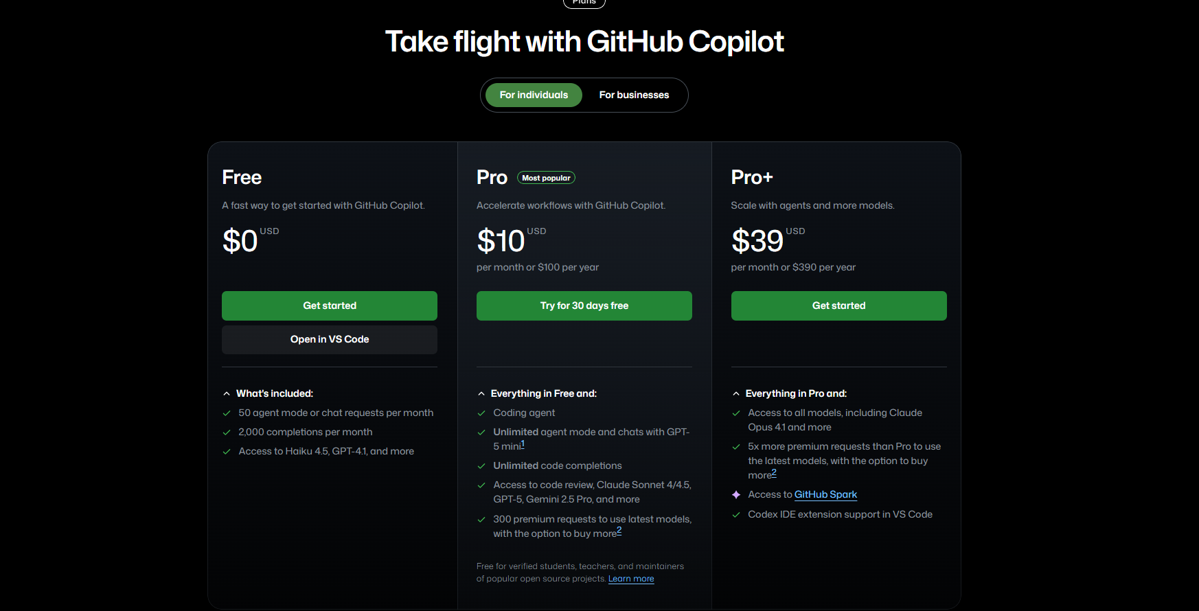 Copilot 價格方案