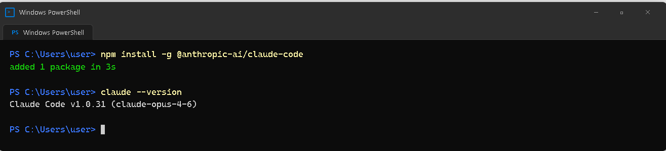 Claude Code 安裝成功